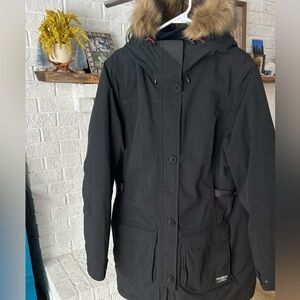LL Bean Maine Mountain Parka Full Zip Coat Outdoor Downtek Black XL MSRP $430